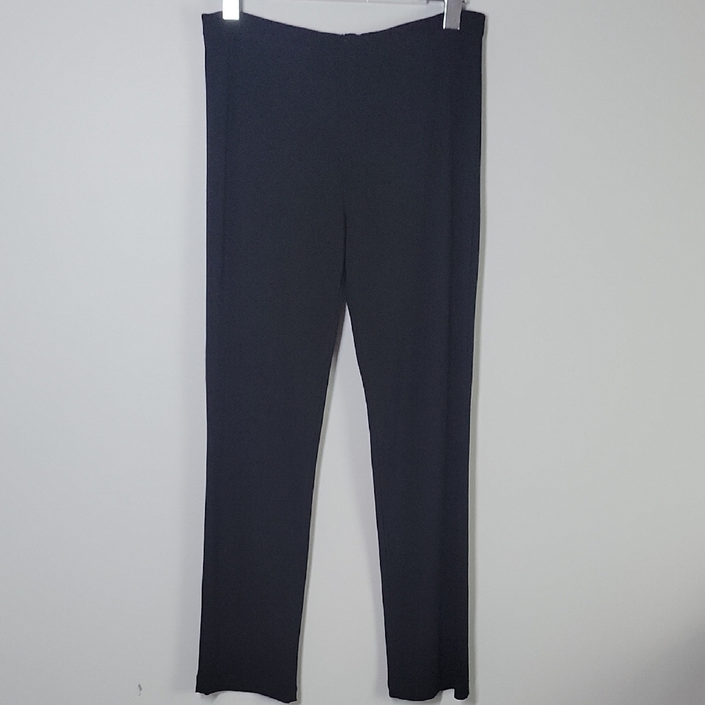 Clara Sun Woo black pull on stretch pants size Small